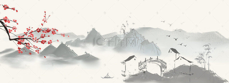 中国风水墨风格banner
