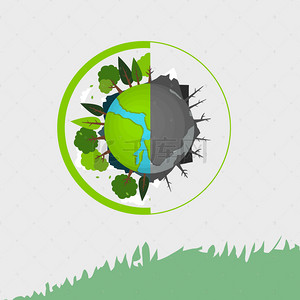 森林背景图片_绿色地球保护环境海报