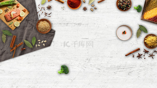 广告合成背景图片_调味料食品创意广告海报