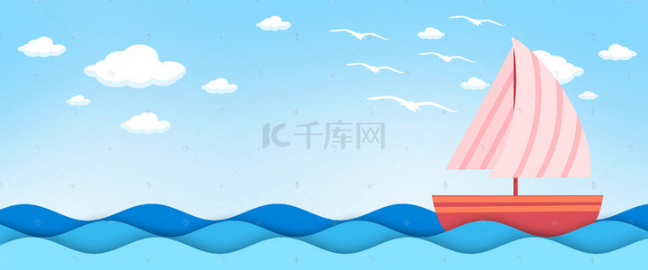 海鲜促销背景背景图片_清新浪漫扁平化节日促销背景图