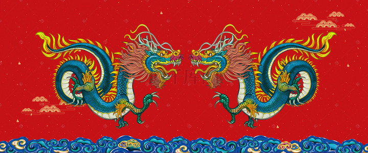 传统中式海报背景图片_中国风二月二龙抬头传统习俗海报