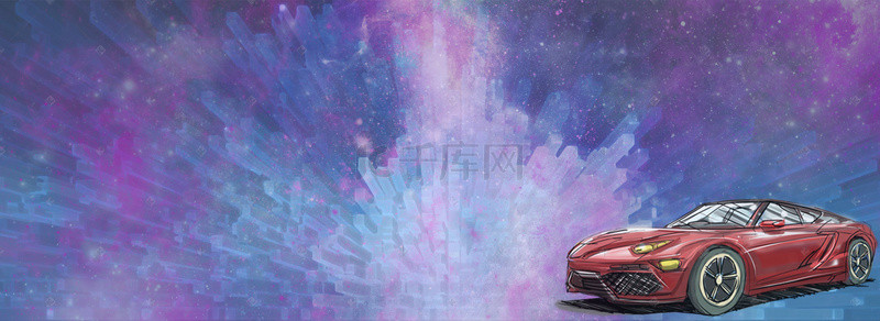 彩色酷炫动感赛车宣传海报背景素材