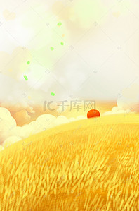 海报背景稻谷背景图片_舌尖上的中国海报背景素材