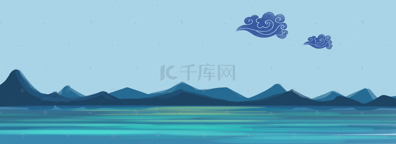 家居文艺小清新背景图片_12月你好文艺小清新蓝色banner