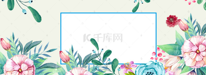 服装销售蓝绿色背景文艺海报banner