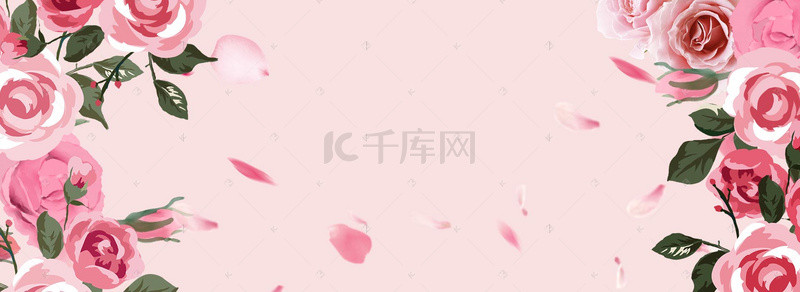 粉色花瓣背景海报背景图片_女士气质高端黑色手拎包粉色花瓣背景