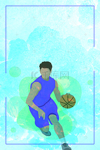 nba人物背景图片_青年篮球赛海报背景