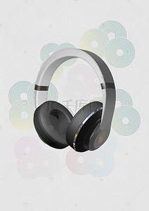 耳机音箱背景图片_科技感耳机促销宣传设计