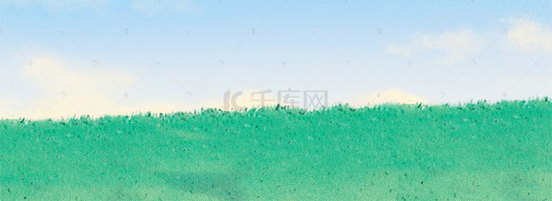 卡通绿色草地背景