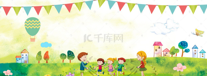 孩子童趣背景图片_儿童节banner