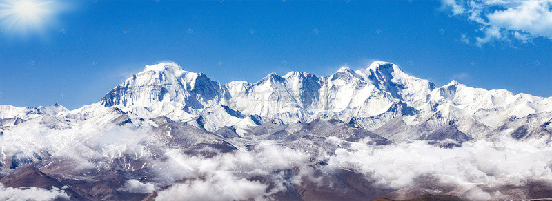 大气云背景图片_大气雪山商务背景