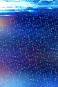科技化海报背景图片_互联网科技大数据蓝色简约商务科技化背景图
