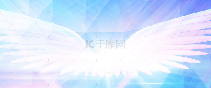 背景翅膀海报背景图片_梦想大气商务翅膀背景