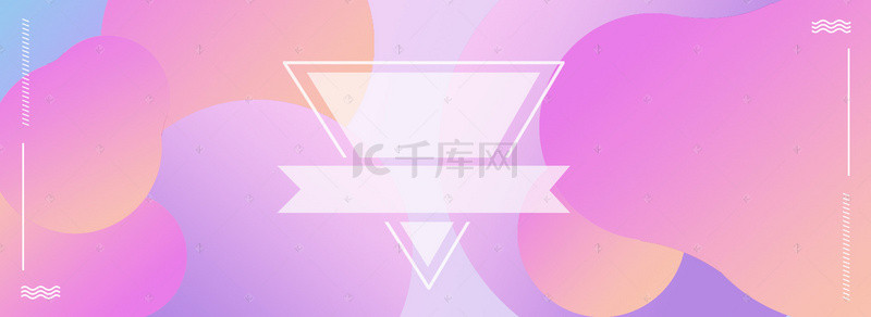 炫酷标题背景图片_酷炫粉紫色渐变线框装饰元素海报背景