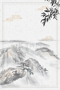 中国风山水江南背景图片_中国风山水意境装饰画