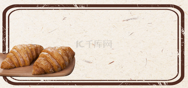面包蛋挞背景图片_美味面包下午茶几何背景