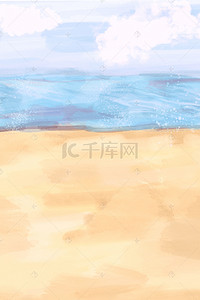 蓝色海滩风景背景