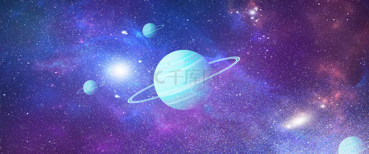 唯美宇宙星球星空背景