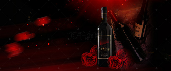 红酒杯logo背景图片_浪漫红酒时尚大气背景海报