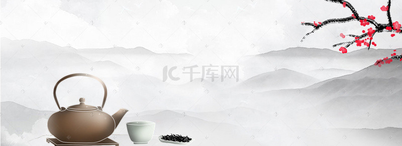 茶杯psd背景图片_中国风背景素材模板