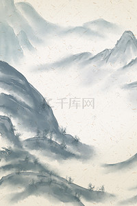 玄关大道背景图片_中国风山水意境装饰画