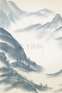 装饰画玄关背景图片_中国风山水意境装饰画