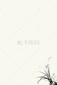 中国风兰花展板背景