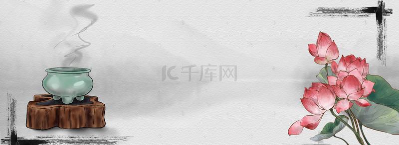 复古简约中国禅意banner