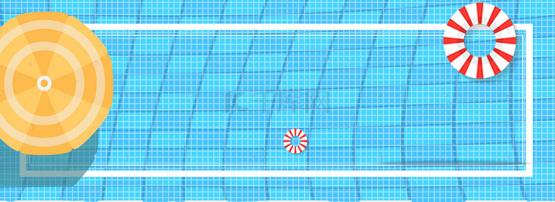 彩色创意夏季游泳游泳背景