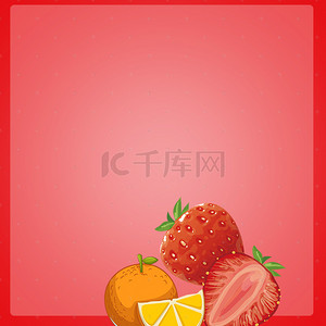 红色樱桃背景图片_红色草莓飞溅果汁食品PSD分层主图背景