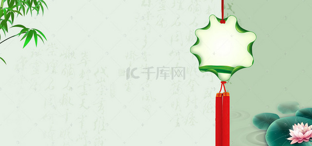 绿色手绘夏季促销背景图片_淘宝中国风促销海报背景
