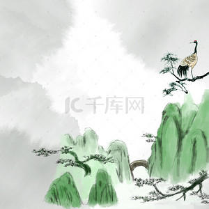 茶叶素材背景图片_中国风淡雅树木PSD分层主图背景素材