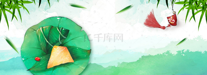 水墨风传统背景图片_中国风端午节粽子节海报背景图