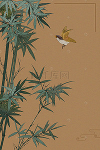色块三折页背景图片_中国风古代工笔复古