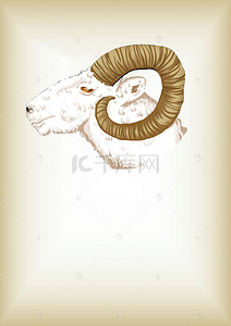 花纹背景图片_创意动手山羊传统花纹封面背景