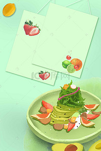 餐饮icon家政背景图片_营养美食健康餐饮海报背景