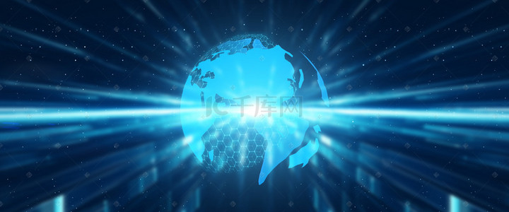 科技感蓝色背景背景图片_517世界电信和信息社会日