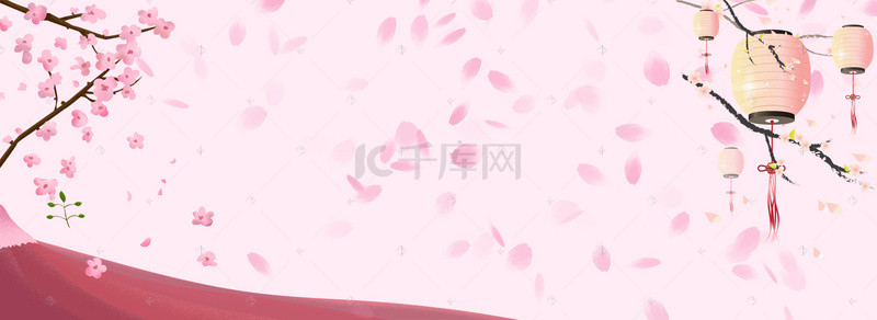 樱花花瓣背景图片_樱花季浪漫粉色背景