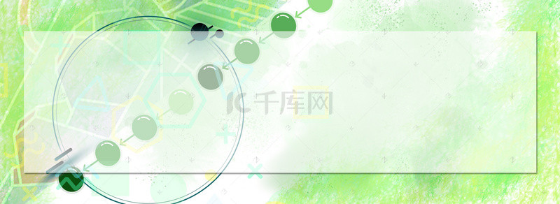 花瓣韩式鱼饼背景图片_韩式绿色清新涂鸦风格商业海报手绘背景素材