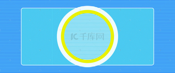黄色几何扁平图背景图片_蓝色几何扁平创意方形圆环背景图