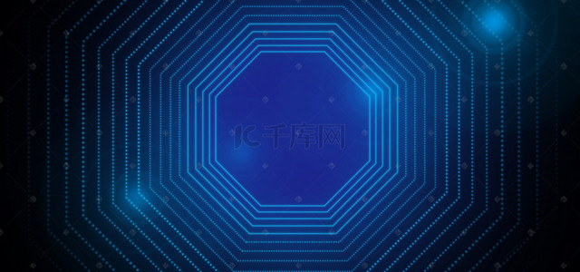 几何科技感背景背景图片_粒子扩散线性蓝色科技感背景