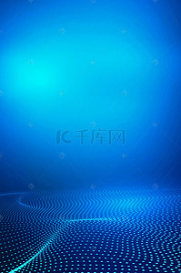 高端蓝色素材背景图片_蓝色大气科技未来海报