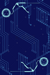 触屏海报背景图片_蓝色科技未来人工工智能科学