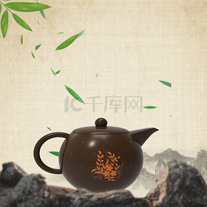 淘宝茶具主图背景图片_紫砂壶茶具电商主图直通图