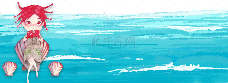 水彩风手绘星座巨蟹座海报背景