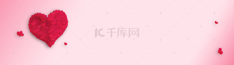 浪漫梦幻粉色爱心背景图片_浪漫梦幻情人节促销淘宝banner