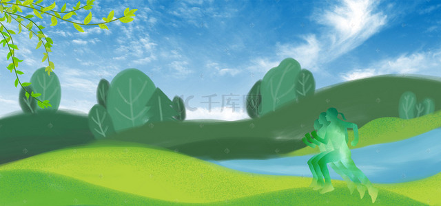 大气psd分层背景图片_生态能源节能环保背景模板