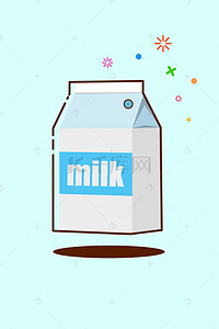 卡通牛奶背景图片_MBE卡通矢量图