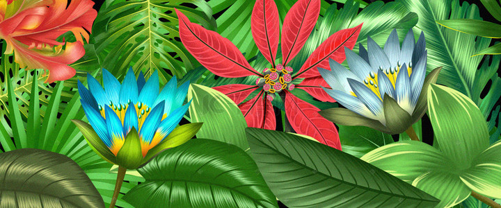 绿色花卉植物背景图片_绿色花卉植物背景