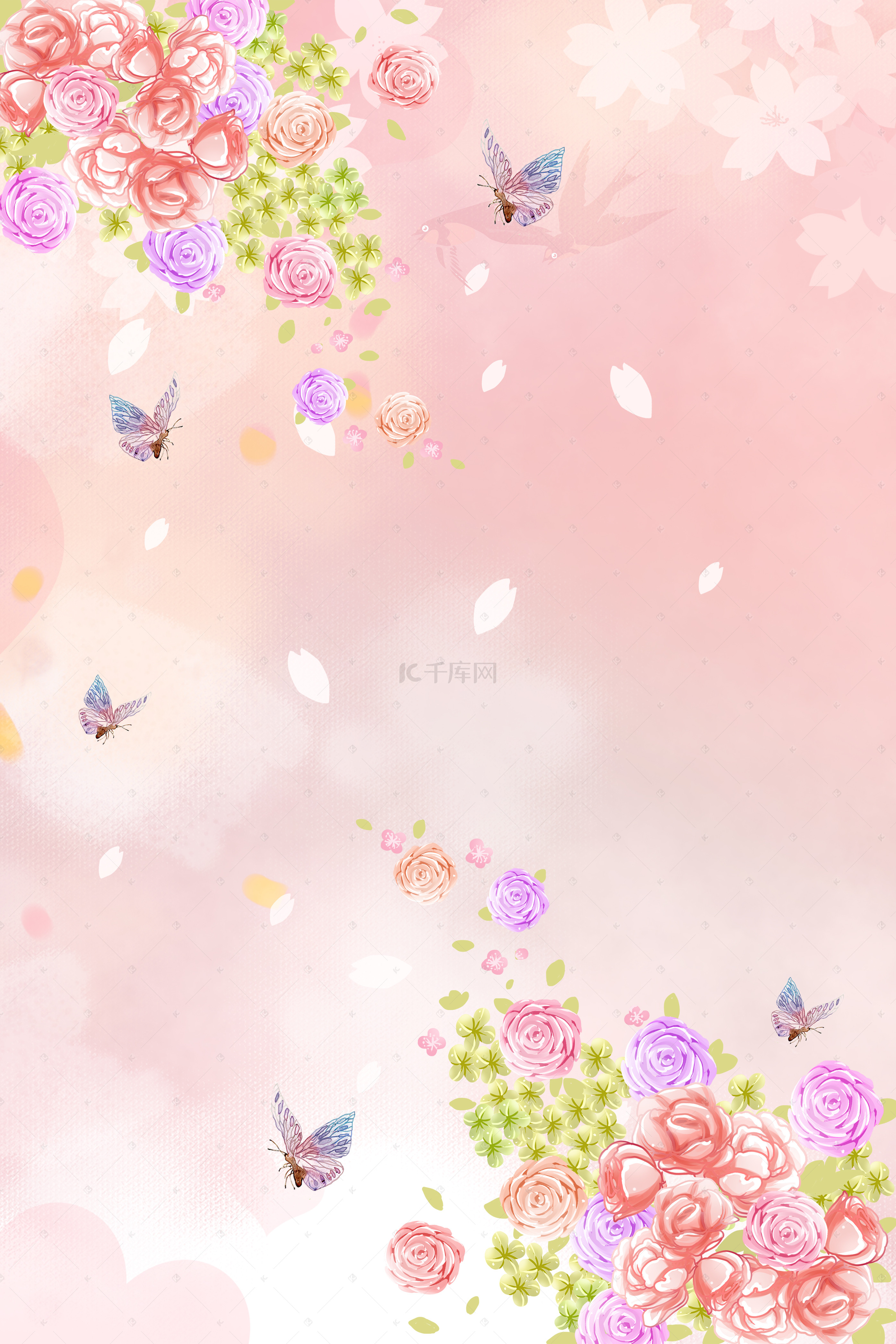 花恋背景图片 花恋背景素材图片 千库网